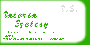 valeria szelesy business card